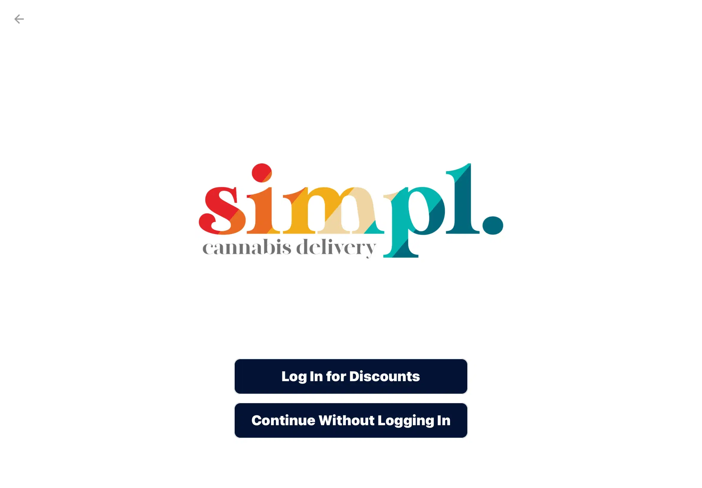 WebJoint Kiosk login options screen